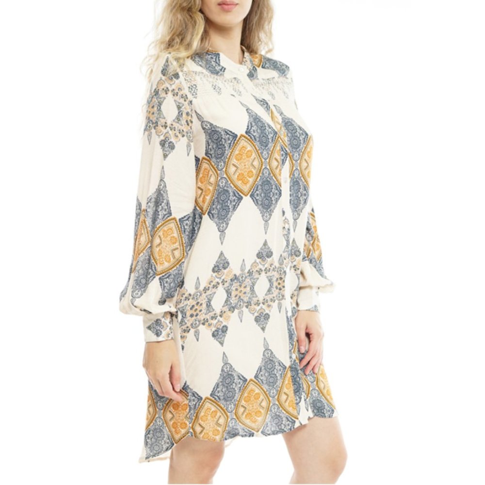 MDW7W03CP-Beige/Navy Dress